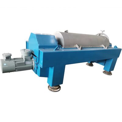 Stainless Steel Industrial Decanter Centrifuge Featuring Two Stage Pusher Centrifuge With Assistant Motor Power 11kw For Separation