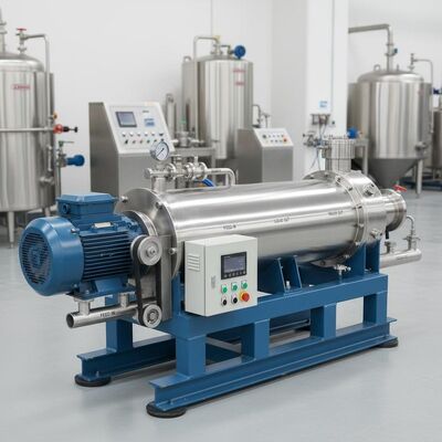 Motor Drive High Speed Decanter Centrifuge with 500kg/h Throughput and Continuous Auto Discharge for Industrial Applications