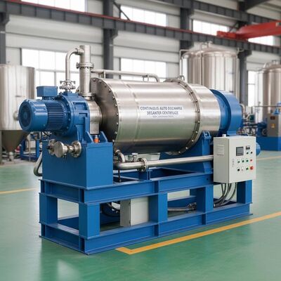 3300rpm Continuous Auto Discharge Decanter Centrifuge Machine with 500kg/h Productivity for Industrial Solid Liquid Separation